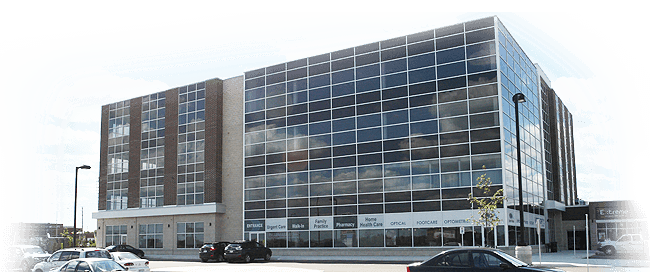 One Healthcare Centre building exterior in Ajax